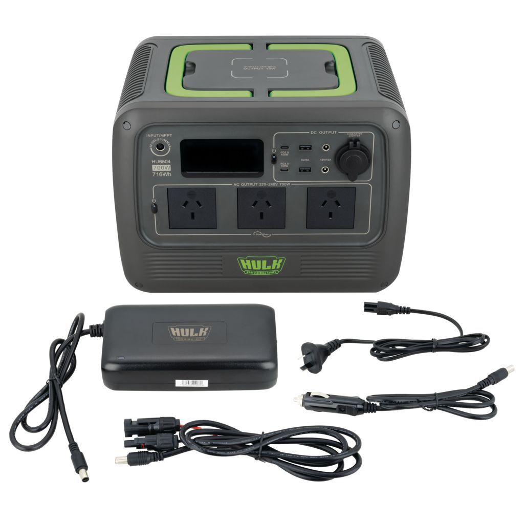 HULK PORTABLE POWER STATION PS700 60AH WITH 700W PURE SINE INVERTER