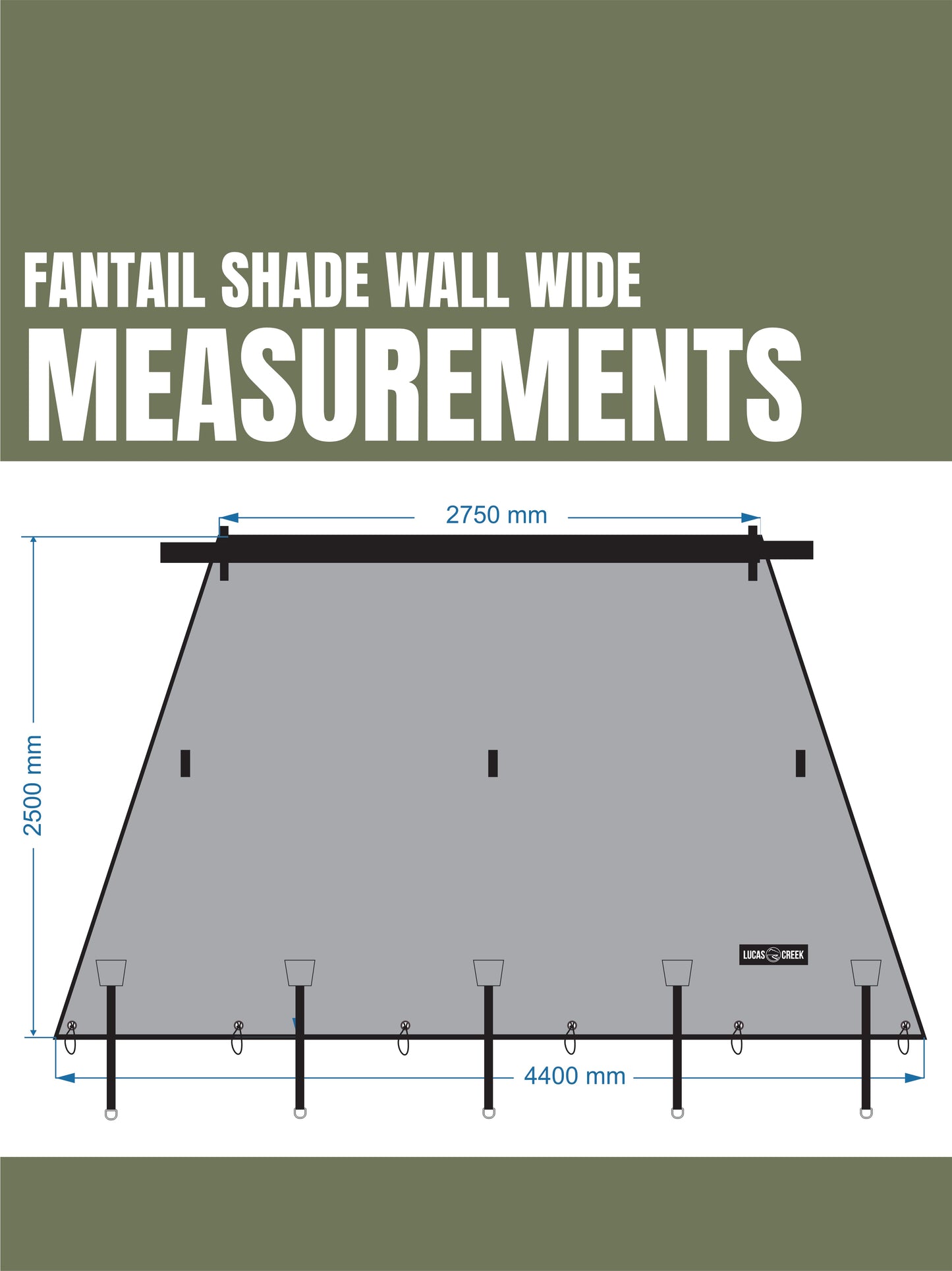 Fantail Awning Waterproof Shade Wall (Gen 3 Awnings)