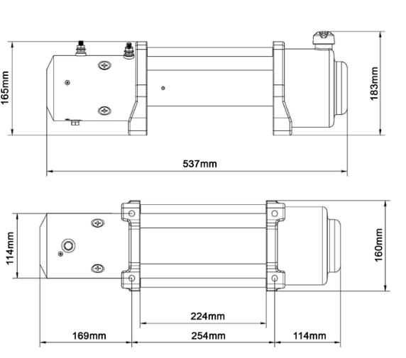 HULK - 9500LBS STEEL CABLE ELECTRIC WINCH
