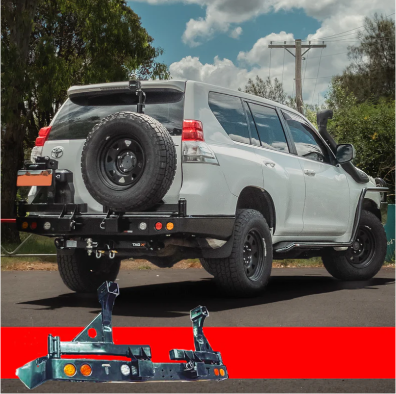 Rockarmor Steel Dual Wheel Carrier To Suit Toyota Landcruiser 150 Series 2009 To Current