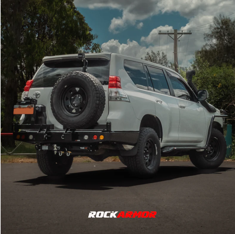 Rockarmor Steel Dual Wheel Carrier To Suit Toyota Landcruiser 150 Series 2009 To Current