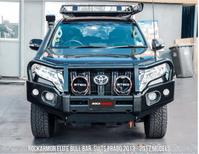 Rockarmor Elite Steel Bullbar To Suit Toyota Prado Fj150 2018-Current (Full Bar Replacement)