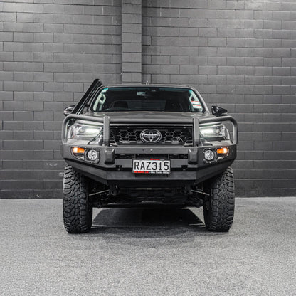 DEFENDER Off-Road Bull Bar + Winch & Spotlights Combo