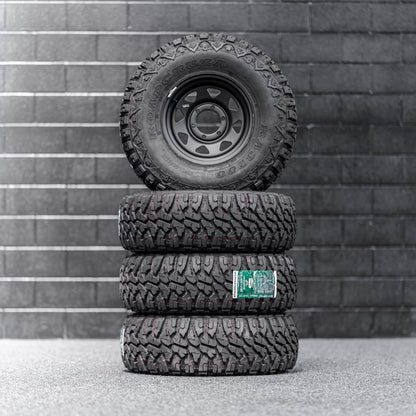 32x11.5 R15LT Mud Tyres + Steelies
