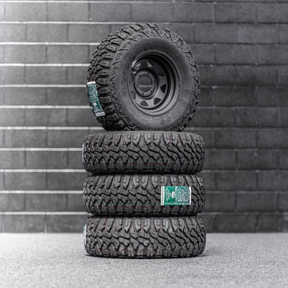 32x11.5 R15LT Mud Tyres + Steelies