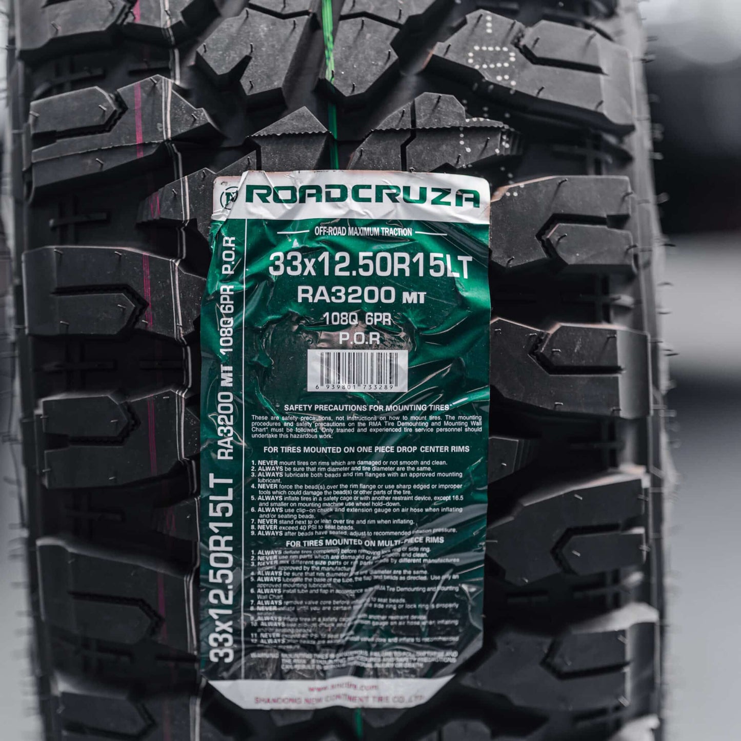 33x12.5 R15LT Mud Tyres + Steelies
