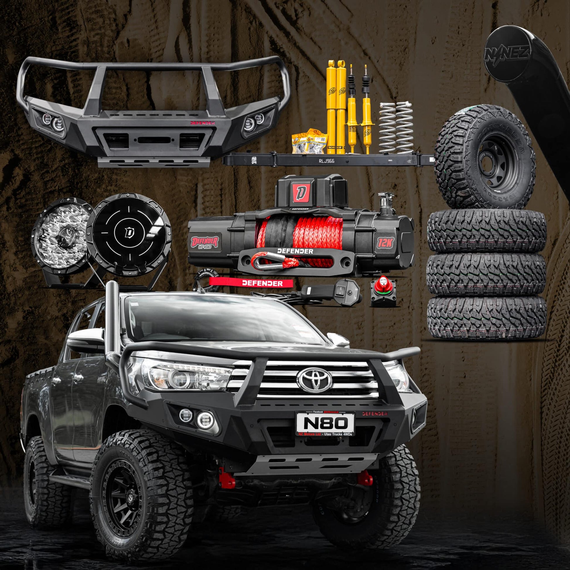 DEFENDER Off-Road Beach Rig Package — Toyota Hilux N80 [2015-2020]