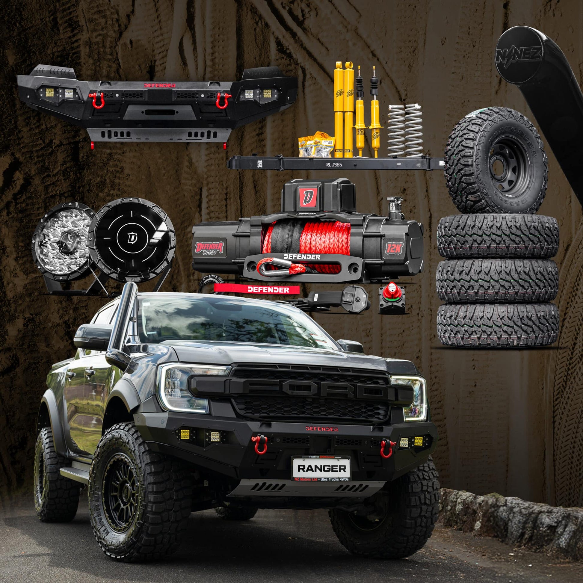 DEFENDER Off-Road Beach Rig Package — Ford Ranger Next Gen [2022-Present]