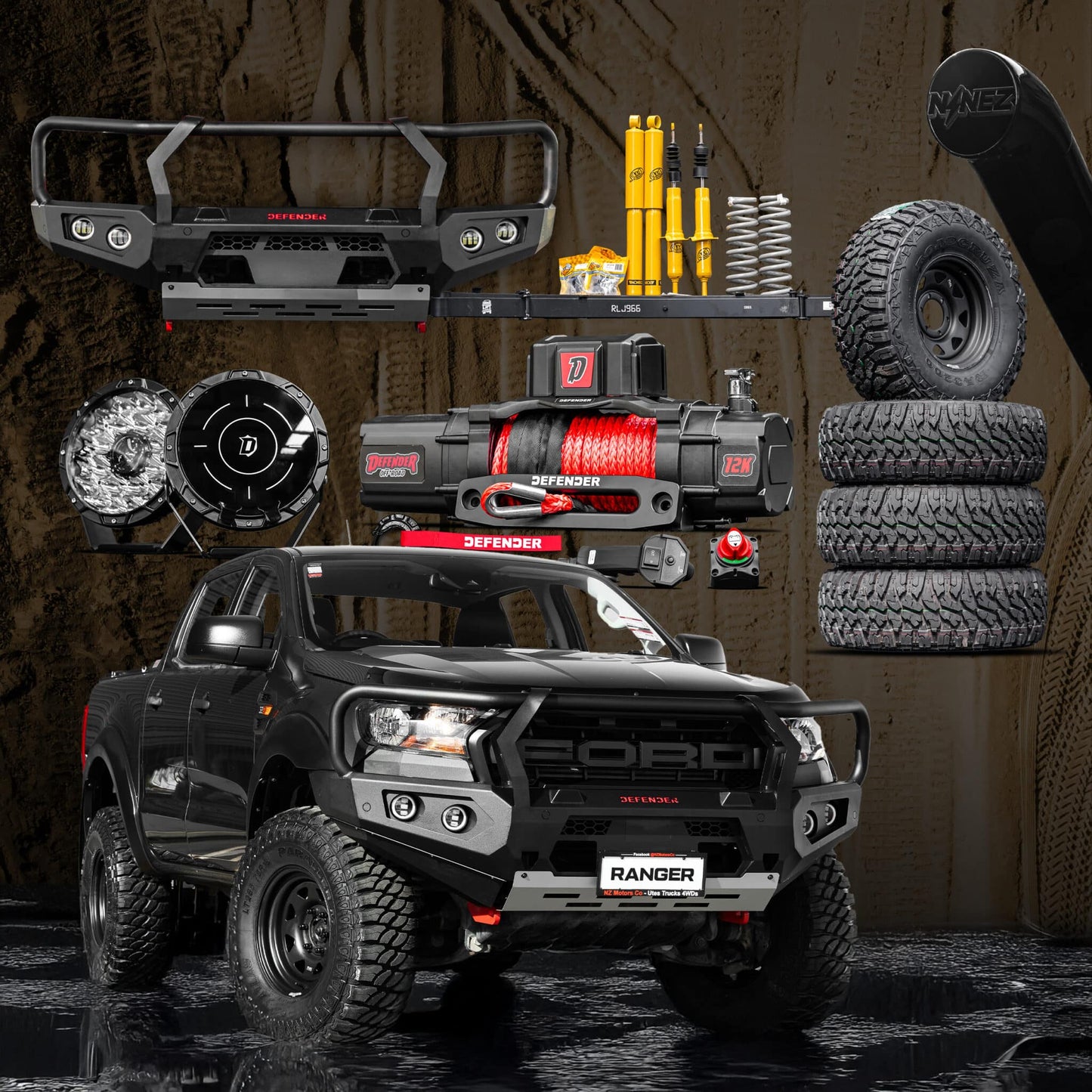 Beach Rig Package — TO SUIT FORD RANGER PX2-3 2016-2022