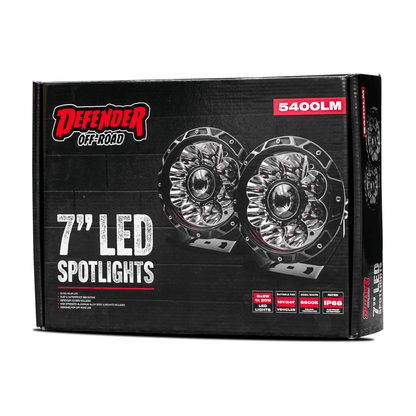 Shield Off-Road 7 Inch LED Spotlights — 10,800 Lumen