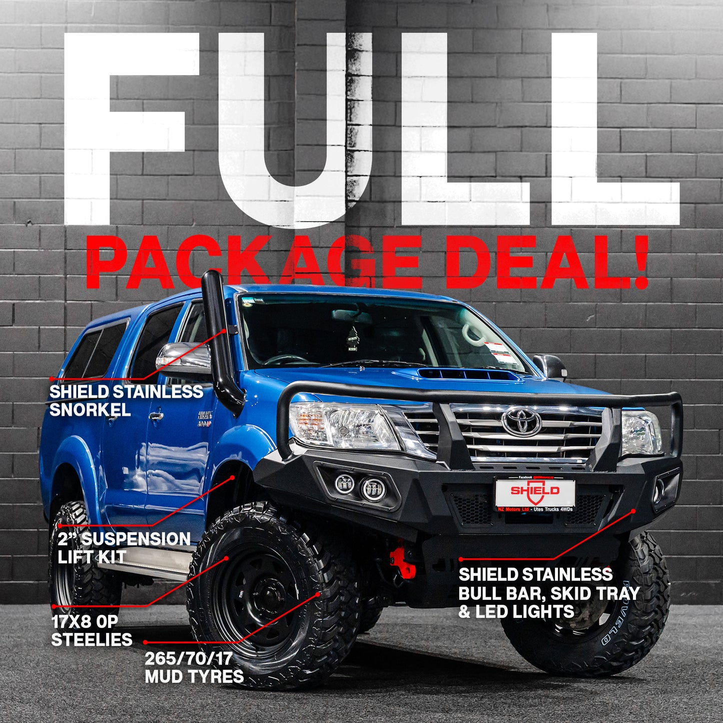 FULL PACKAGE COMBO — to suit Toyota Hilux 2005 - 2015