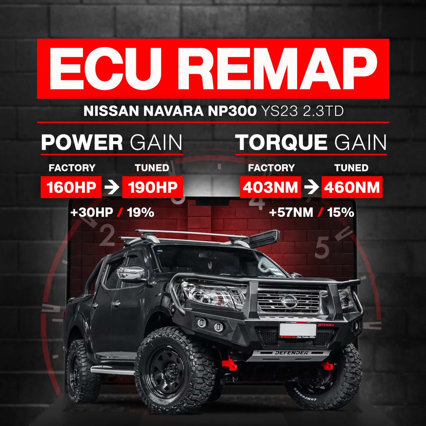 NISSAN NAVARA NP300 ECU REMAP [2015-2021] — TO SUIT YS23 2.3TD ENGINE