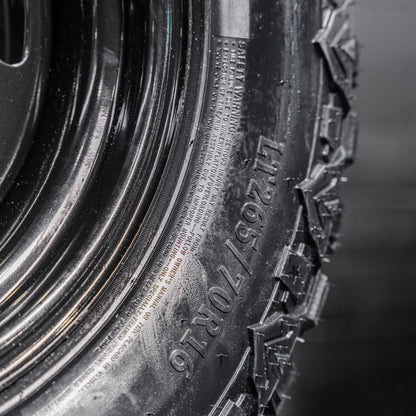 265/75/R16LT Mud Tyres + Steelies — 16" Mud Tyres + Steelies Combo