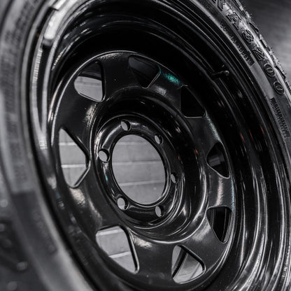 265/75/R16LT Mud Tyres + Steelies — 16" Mud Tyres + Steelies Combo