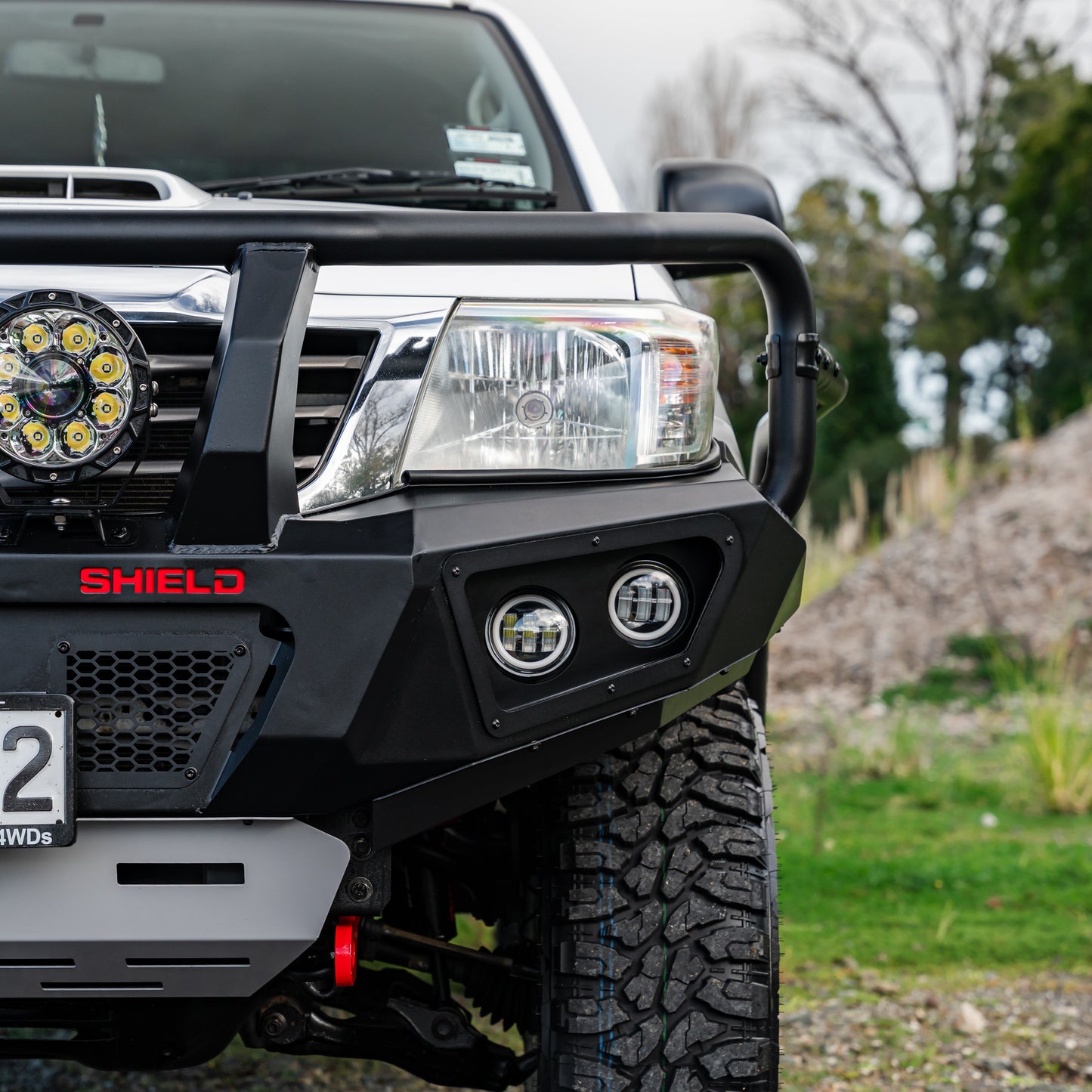 SHIELD Off-Road Triple Loop Bull-Bar — to suit Toyota Hilux Facelift 2012 - 2015
