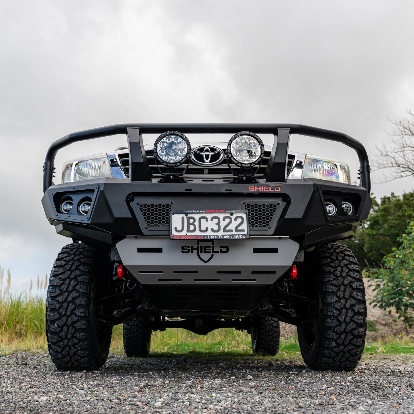 SHIELD Off-Road Triple Loop Bull-Bar — to suit Toyota Hilux Facelift 2012 - 2015