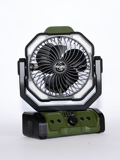 3-in-1 Camping Fan, Light & Power Bank