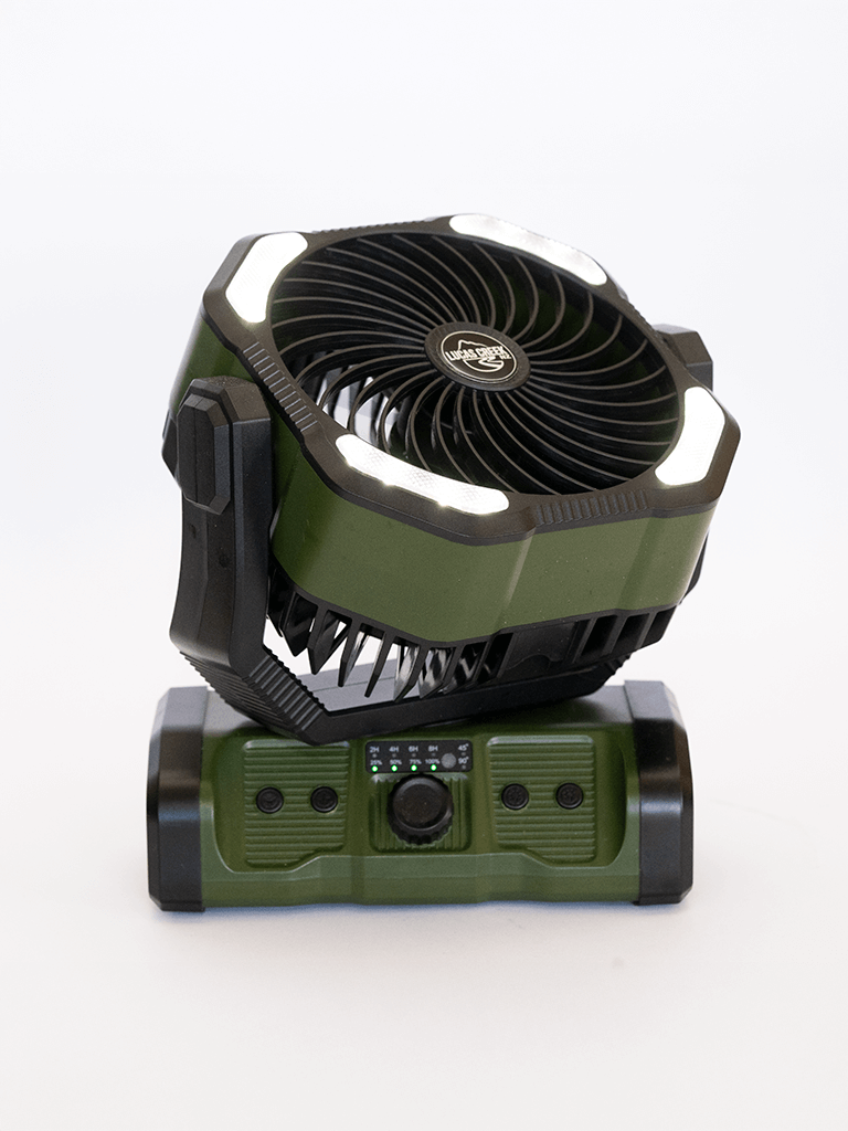 3-in-1 Camping Fan, Light & Power Bank