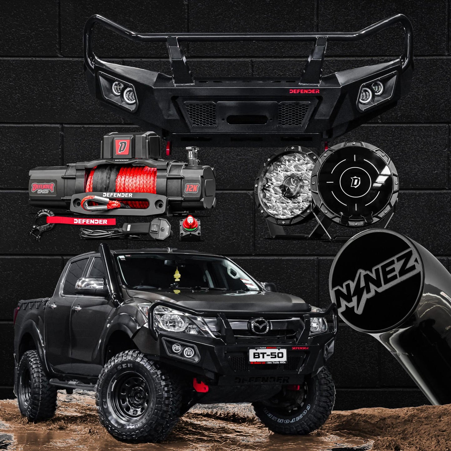 FRONTAL PACKAGE [Triple Loop] — to suit Mazda BT-50 2012-2020