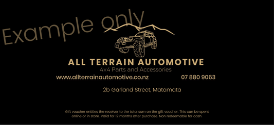 All Terrain Automotive GIFT VOUCHER