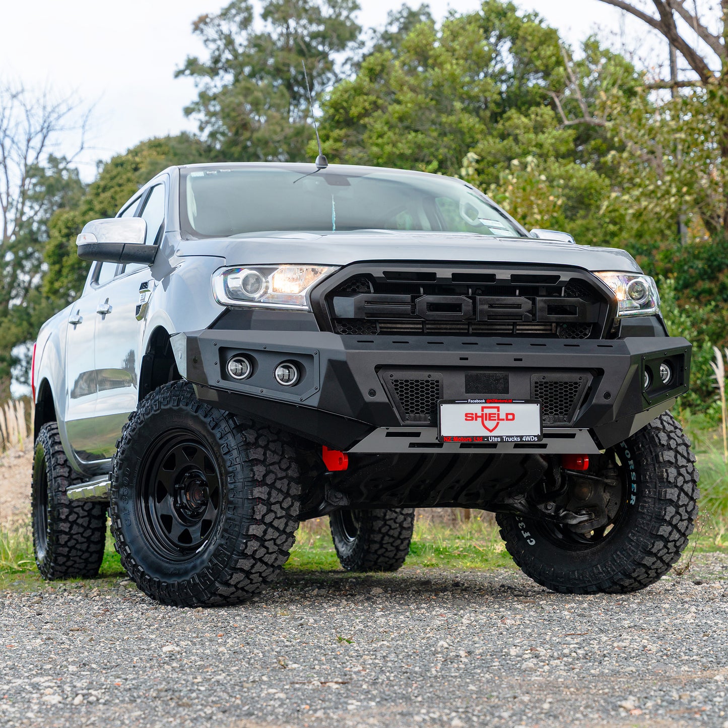 SHIELD Off-Road Loopless Bull-Bar — to suit Ford Ranger 2015 - 2022