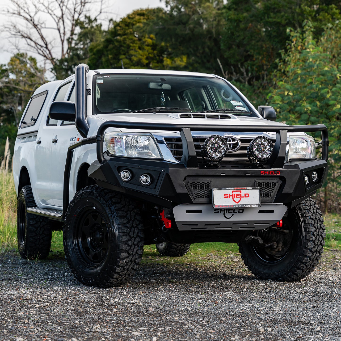 SHIELD Off-Road Triple Loop Bull-Bar — to suit Toyota Hilux Facelift 2012 - 2015