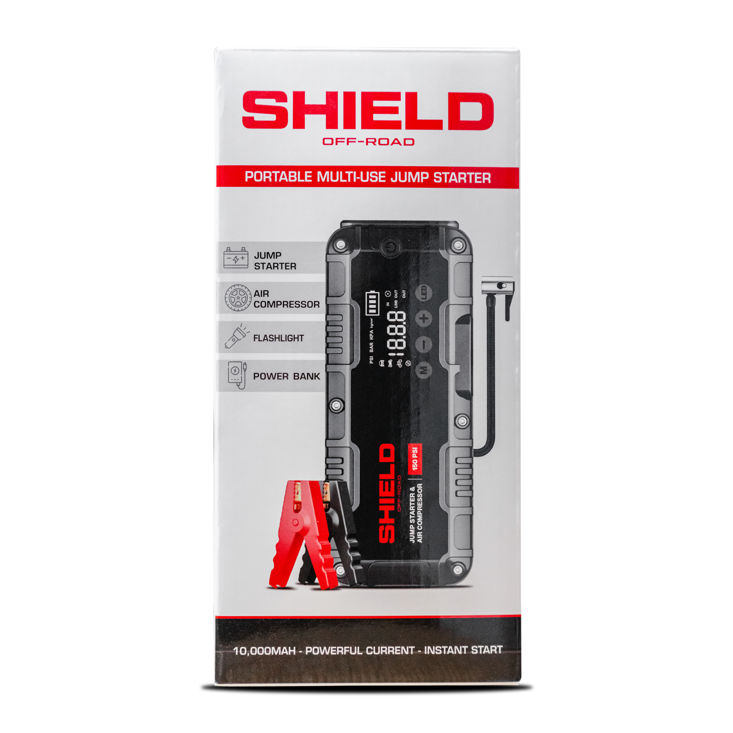 Shield Portable Jump Starter + Air Compressor