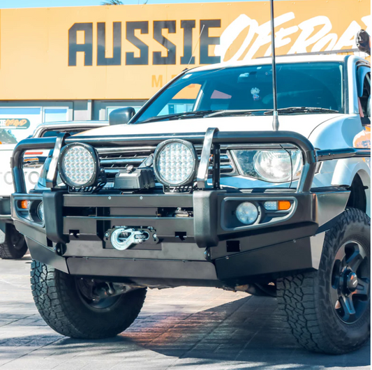Rockarmor Premium Steel Bullbar To Suit Mitsubishi Triton Challanger  Pb / Pc 2009-2015 (Bumper Cut)