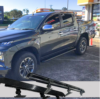 Rockarmor Steel Rockslider Side Steps To Suit Mitsubishi Triton Mq & Mr 2015 To Current