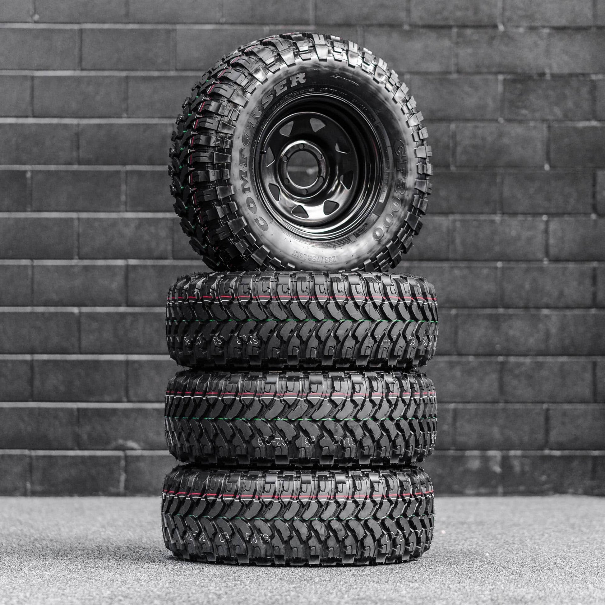 285/70/R17LT Mud Tyres + Steelies
