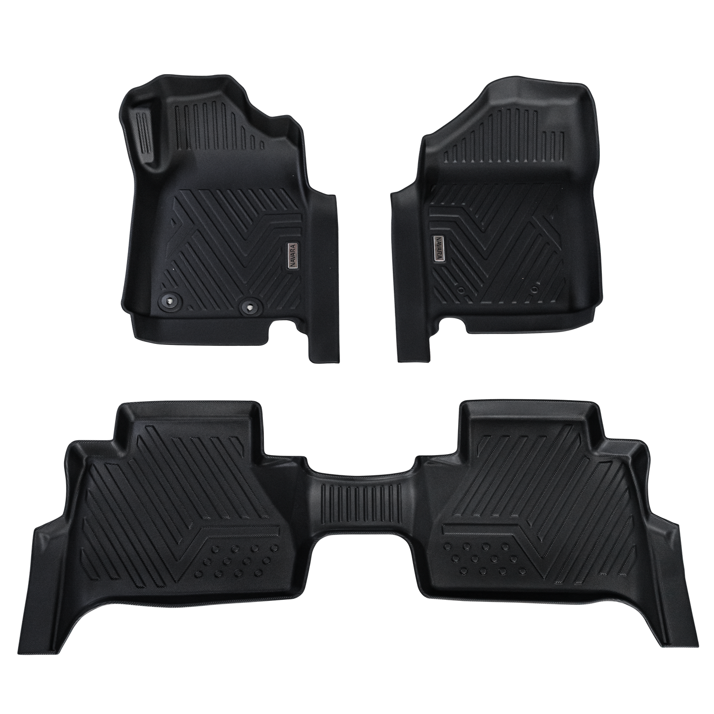 Heavy-Duty Floor Mats to suit Nissan Navara 2015-2025 — Full set - Front + Rear