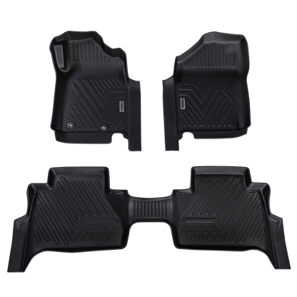 Heavy-Duty Floor Mats to suit Nissan Navara 2015-2025 — Full set - Front + Rear