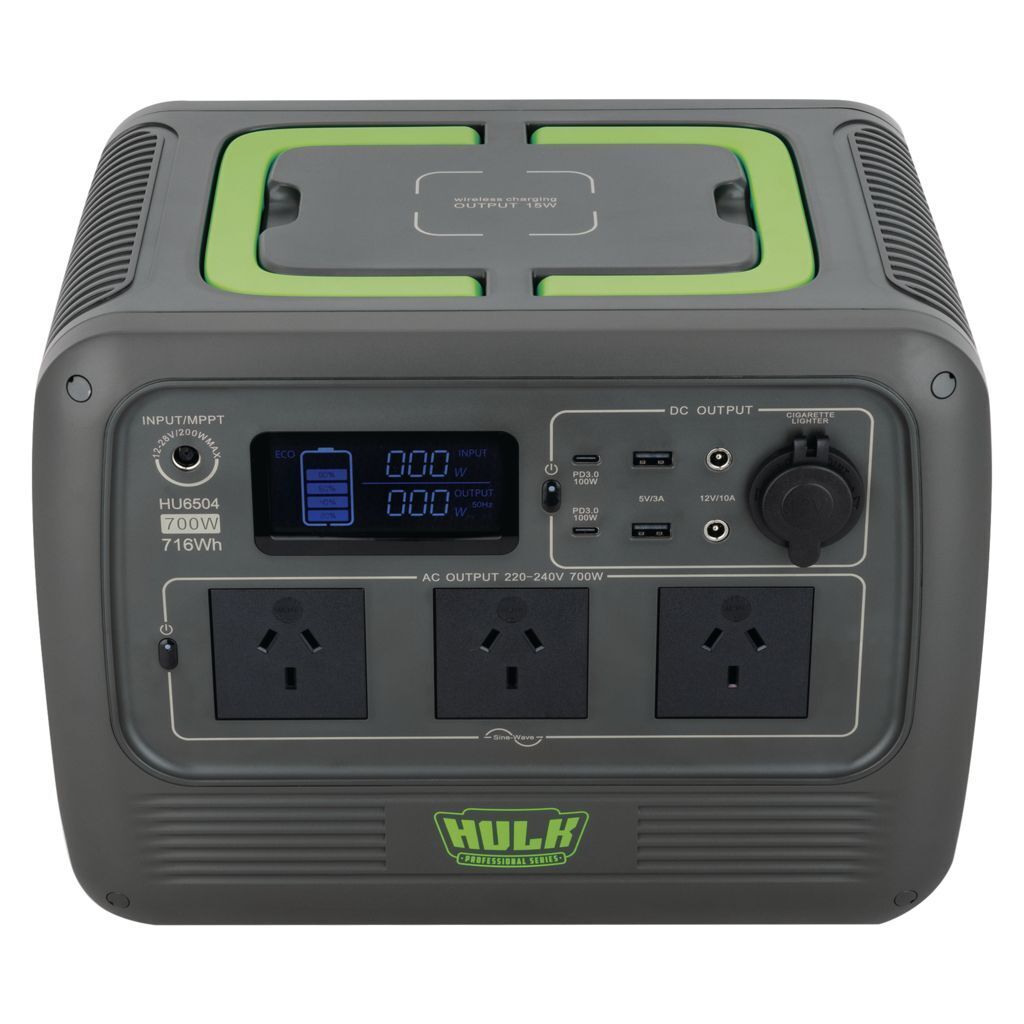 HULK PORTABLE POWER STATION PS700 60AH WITH 700W PURE SINE INVERTER