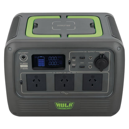 HULK PORTABLE POWER STATION PS700 60AH WITH 700W PURE SINE INVERTER