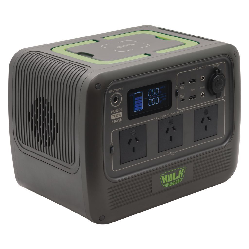 HULK PORTABLE POWER STATION PS700 60AH WITH 700W PURE SINE INVERTER