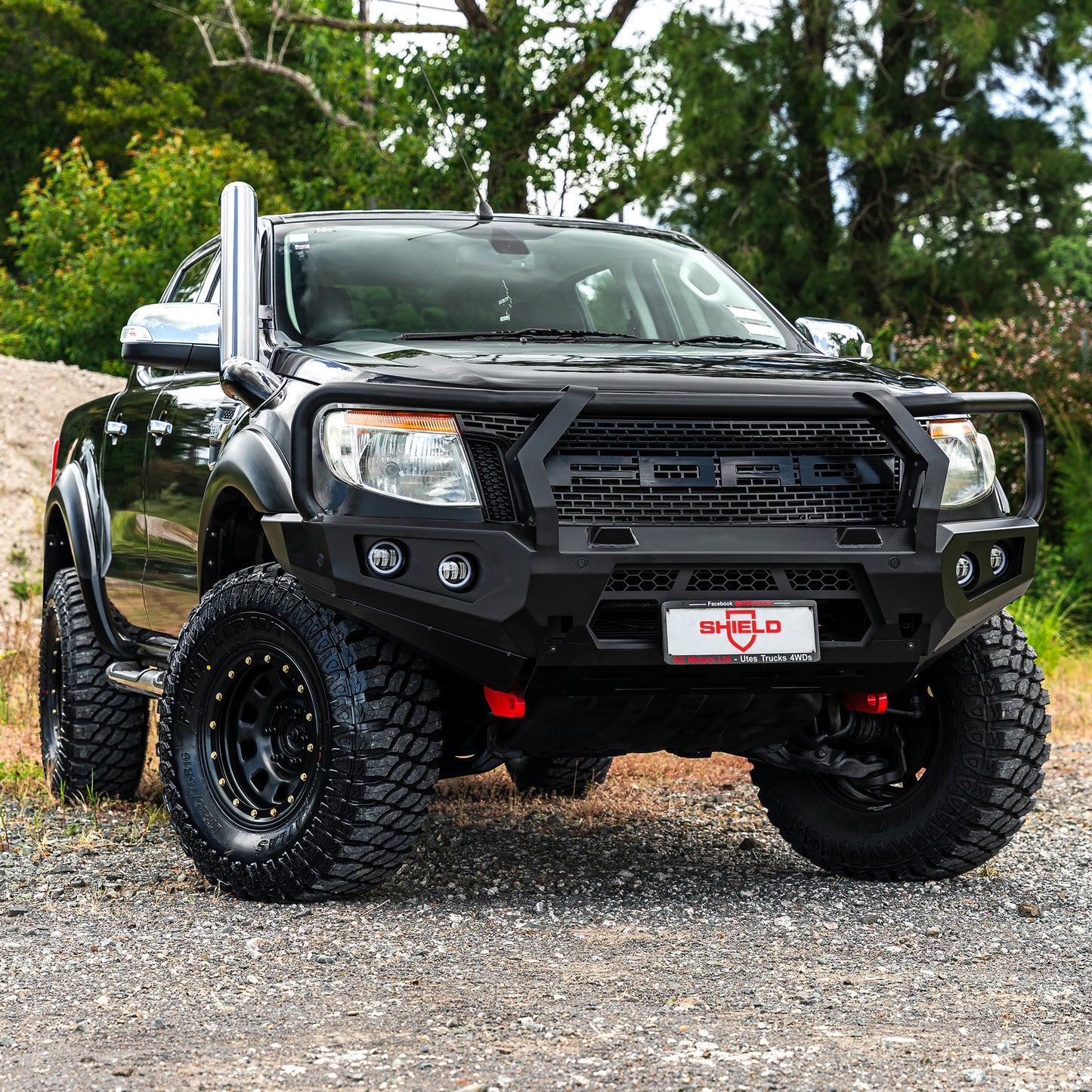 SHIELD Off-Road Triple Loop Bull-Bar — to suit Ford Ranger 2012 - 2014