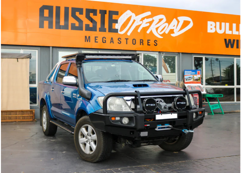 Rockarmor Premium Steel Bullbar To Suit Toyota Hilux N70 2005 - 2011 (Bumper Cut)