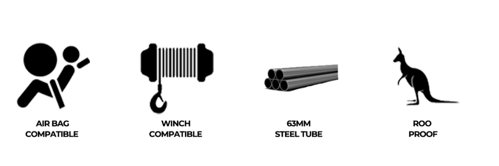 Rockarmor Premium Bullbar Frontal Combo To Suit Nissan Patrol Gu4 2005 To Current (Full Bar Replacement)