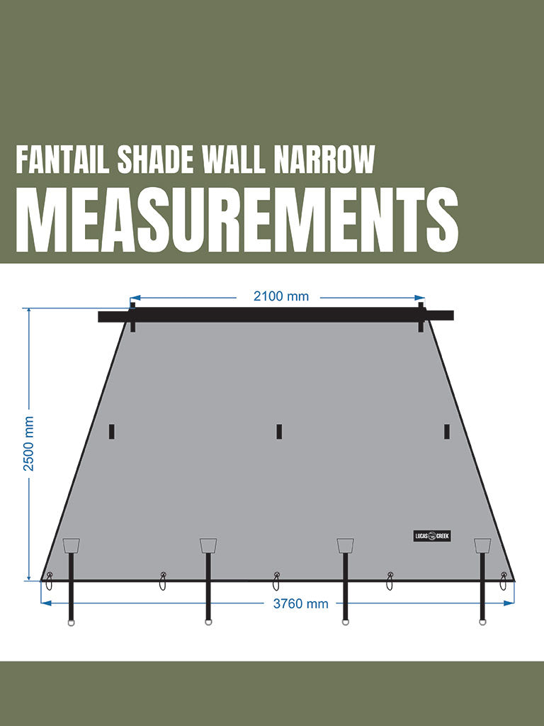 Fantail Awning Waterproof Shade Wall (Gen 3 Awnings)