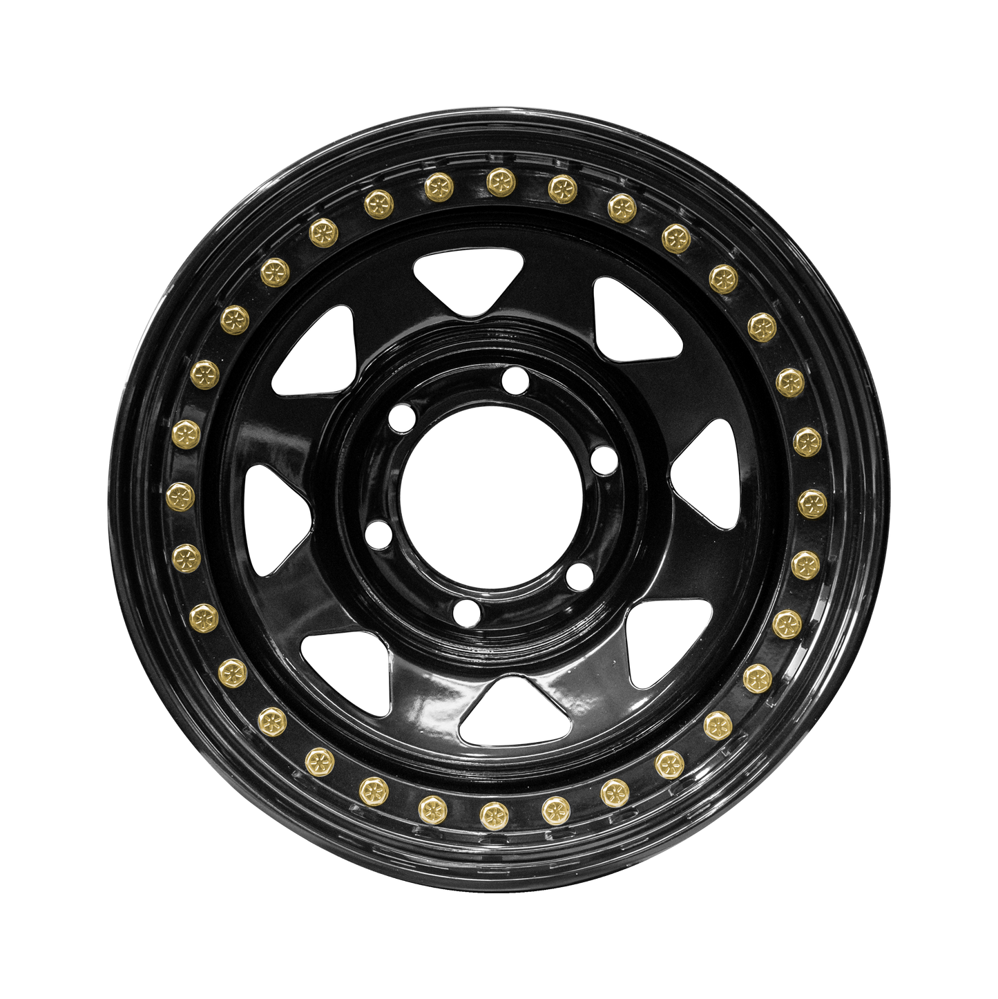 16x10 -44p Genuine Beadlock Triangle Spoke Steel Wheels