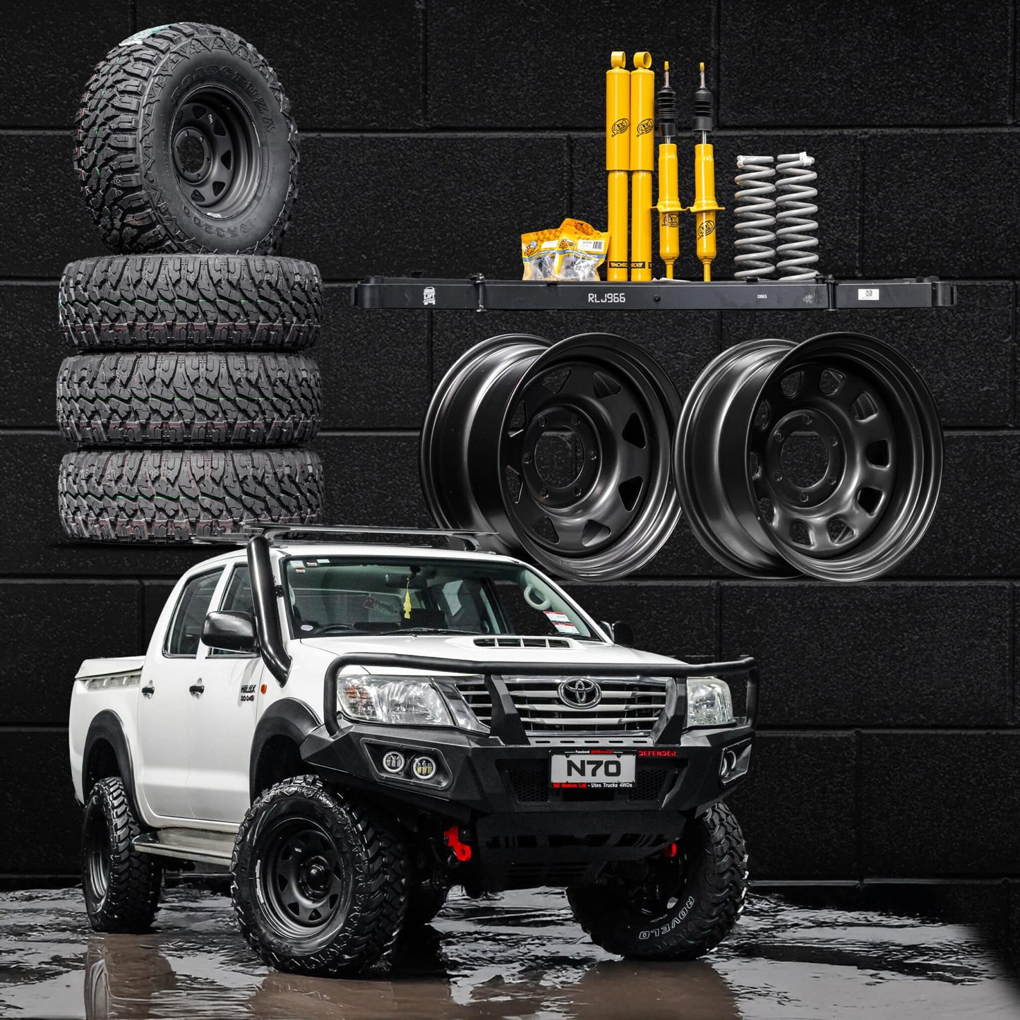 Lift, Wheel & Tyre Package — to suit Toyota Hilux N70 2005-2015