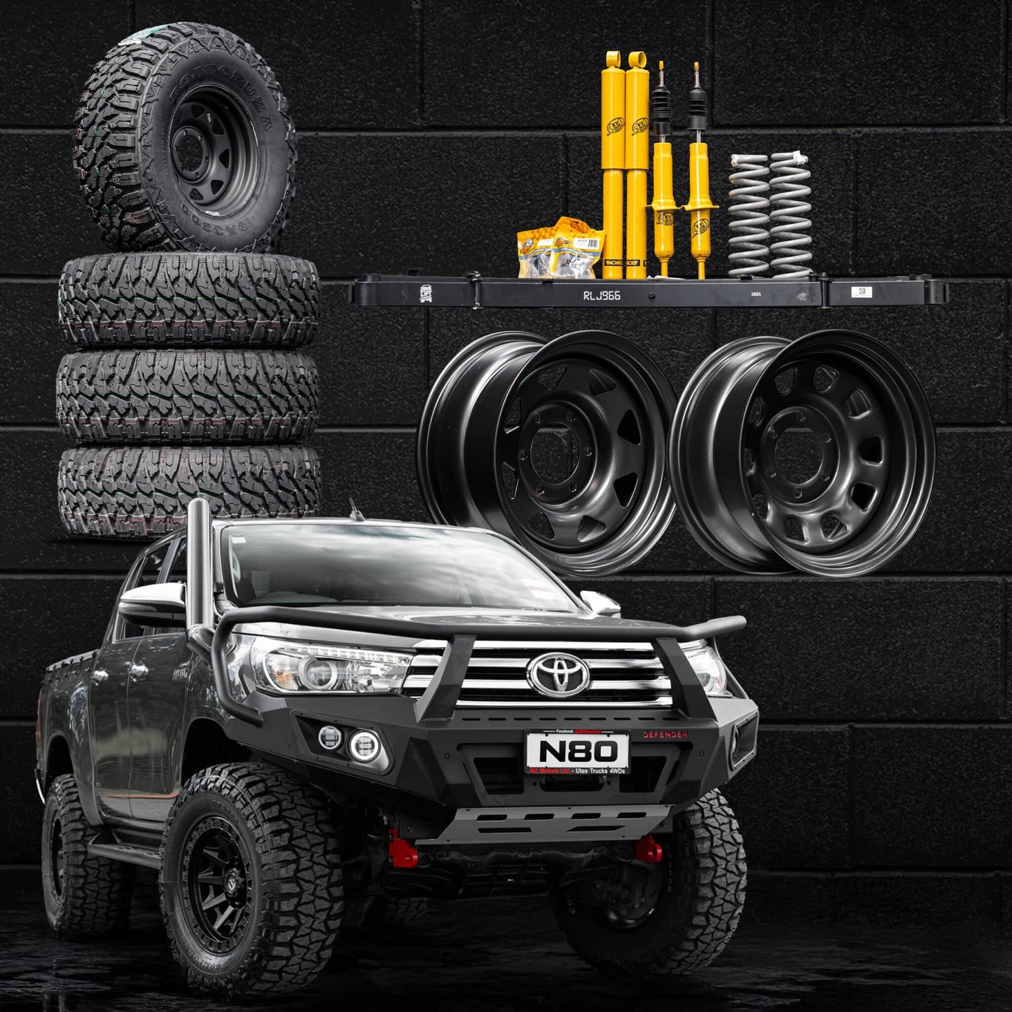 Lift, Wheel & Tyre Package — to suit Toyota Hilux N80 2015-2020
