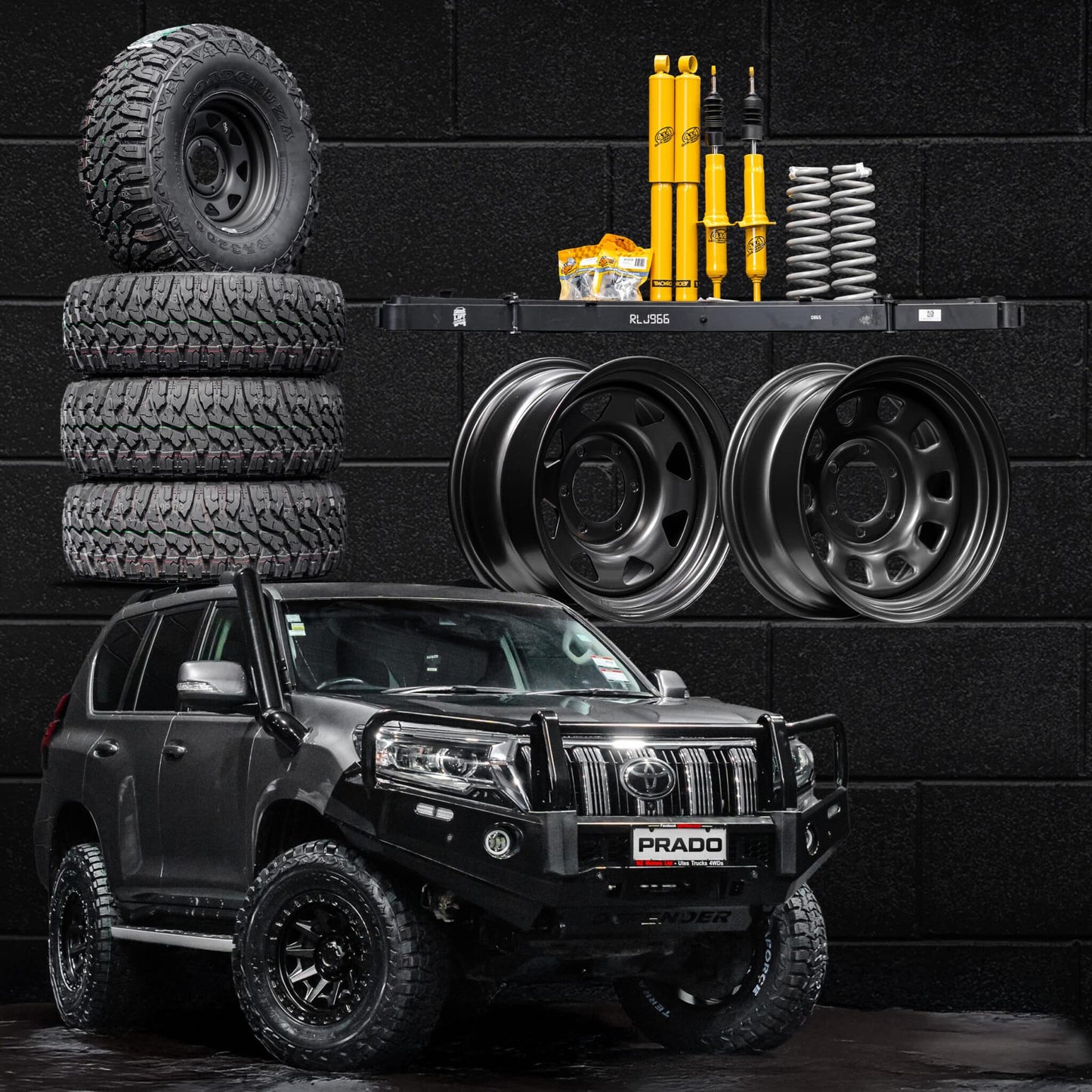 Lift, Wheel & Tyre Package — to suit Toyota Prado 150 2018-2023