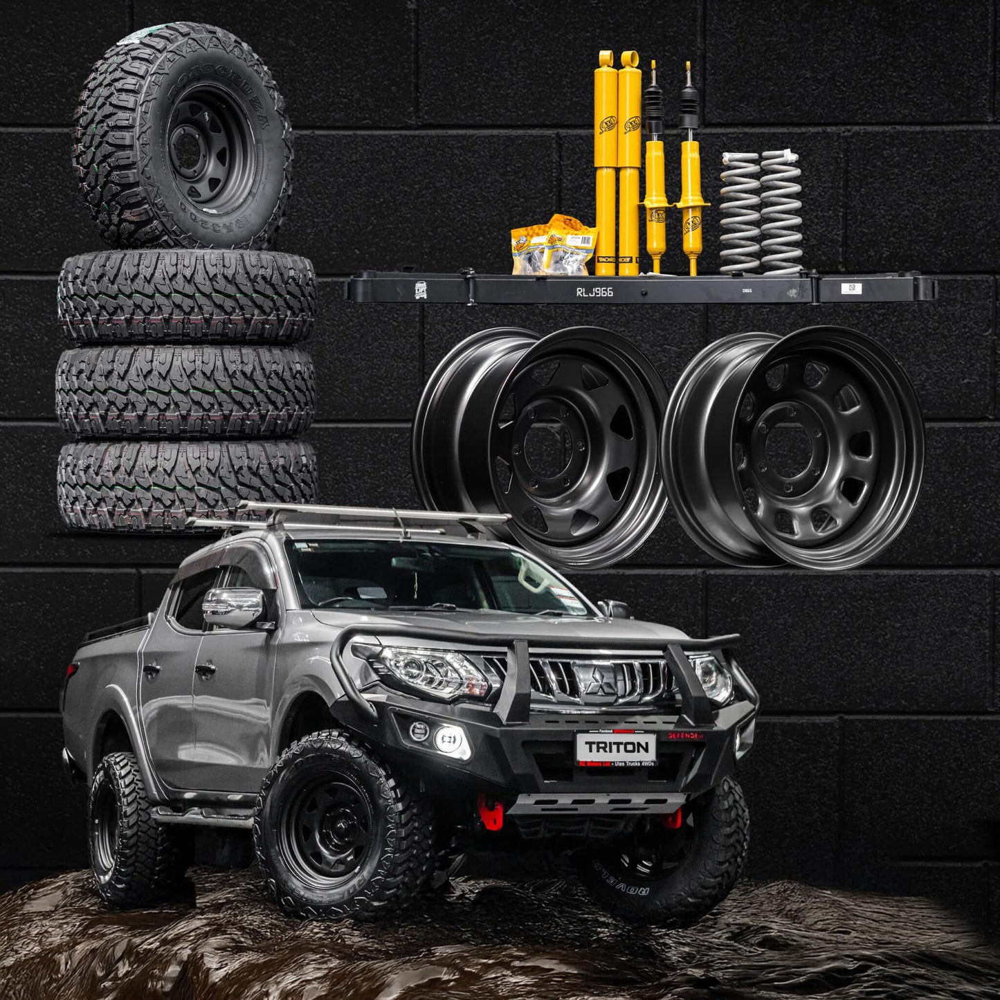 Lift, Wheel & Tyre Package — to suit Mitsubishi Triton 2015-2019