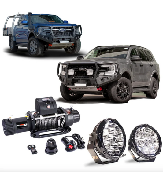 Rockarmor Gt Steel Hoop Bullbar Combo Pack - Ford Everest 2015+