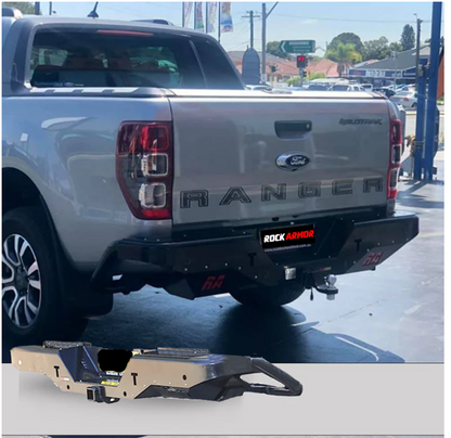 Rockamor Elite Steel Rear Step / Towbar To Suit Ford Ranger Wildtrack  2012-2020