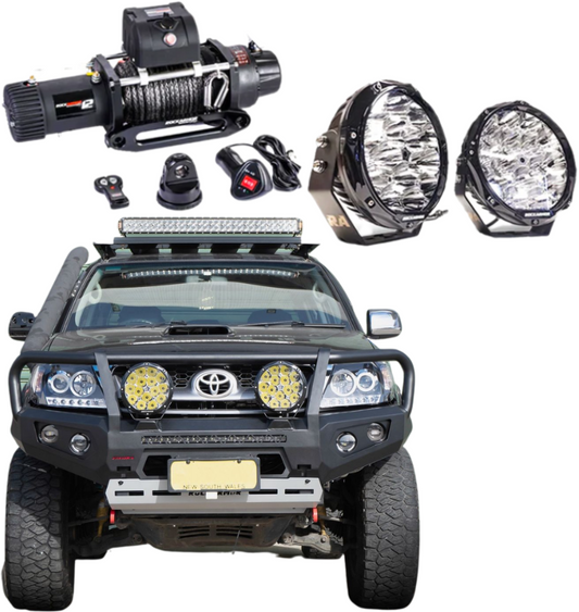 Rockarmor Gt Steel Hoop Bullbar Combo Pack - Toyota Hilux N70 2005-2011