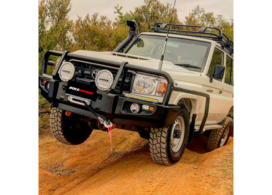 Rockarmor Premium Steel Bullbar To Suit Toyota Landcruiser 76/78/79 2005+ (Full Bar Replacement)
