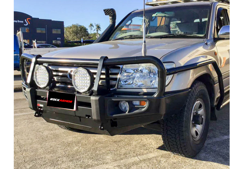 Rockarmor Premium Steel Bullbar To Suit Toyota Landcruiser Fj100 Ifs 1998-2007 (Full Bar Replacement) And Lexus