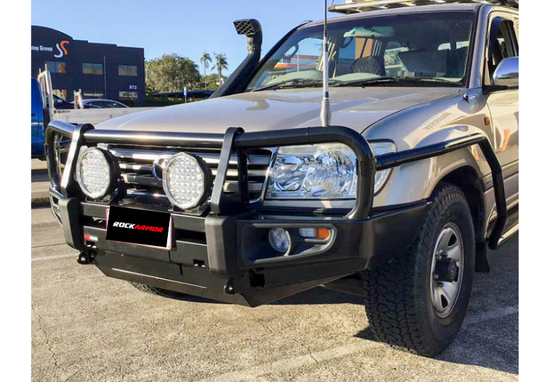 Rockarmor Premium Steel Bullbar To Suit Toyota Landcruiser Fj100 Ifs 1998-2007 (Full Bar Replacement) And Lexus